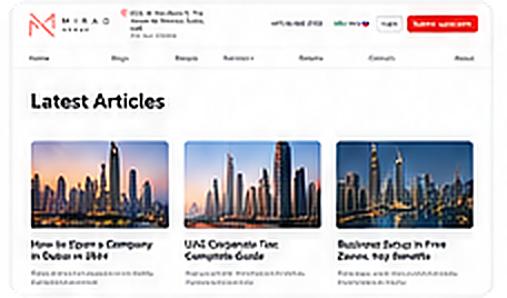 Blog & news interface