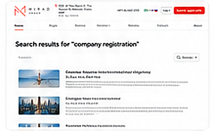 Search results interface